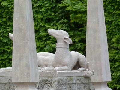 Garden statue hellbrunn mannerist garden photo