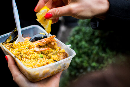 Seafood paella takeaway photo