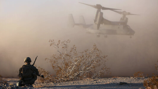 MV-22B Osprey takes off photo