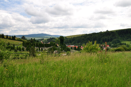Landscape with town scenery in Slovakia