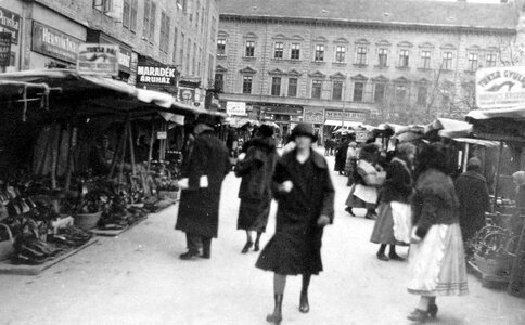 Shoppers in Szeged in Hungary