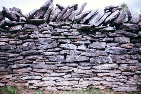 Natural border gray wall