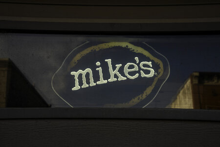 Mike's Hard Liquor sign in the Window photo