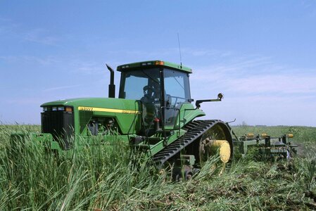 Grass Plants labor tractor photo