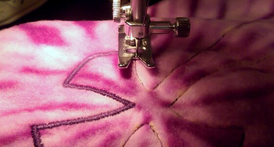 Stitch sewing machine fabric photo