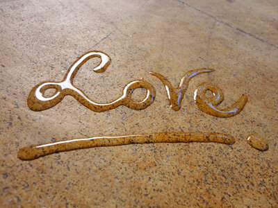 Love water calligraphy