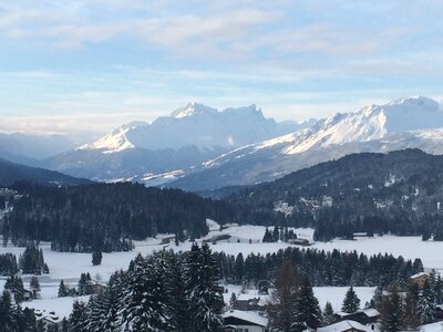 Landscape mountains white