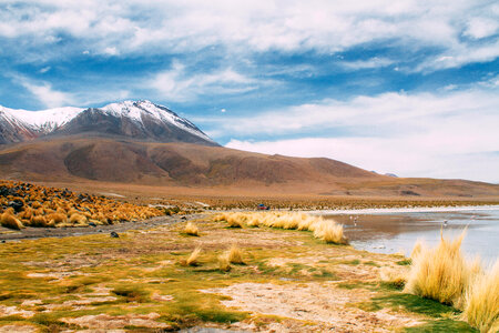 Beautiful Mountains Landscape with sky and clouds in Bolivia