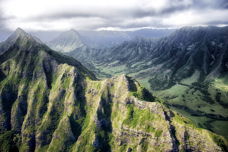 Mountains and scenic Peaks in Hawaii photo