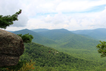 Views over valley in the Shenandoah on a climb of Old Rag photo