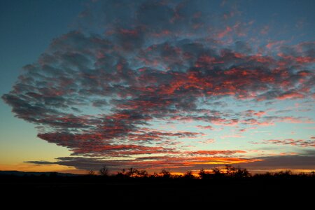 Sky clouds afterglow