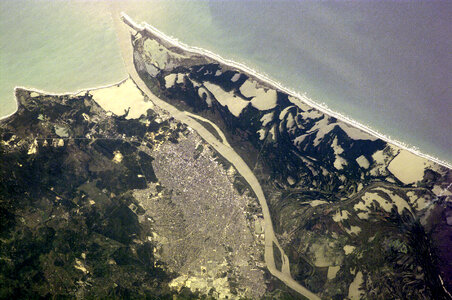 Satellite View of Barranquilla, Colombia photo