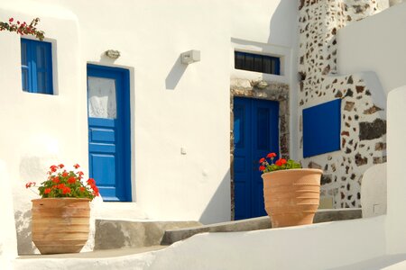 Blue vacations white