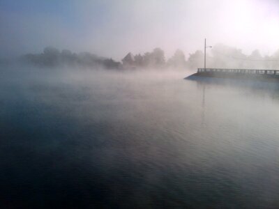 Landscape misty dark photo