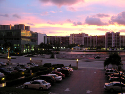 Hallandale Beach in Florida at Dusk