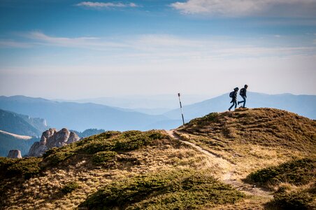 Hiking with a friend photo