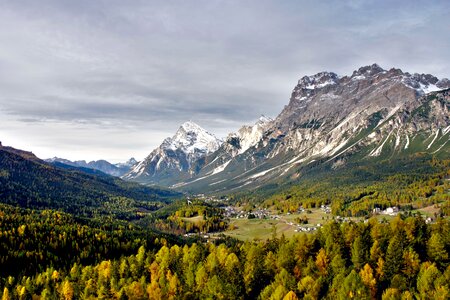 Mountain snow landscape photo