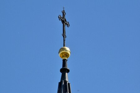 Church Tower details sunshine photo