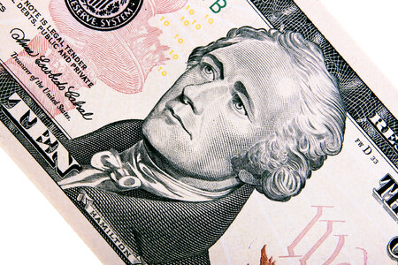 Ten Dollar Bill Up Close photo