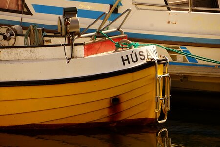 Husavik colorful fishing vessel photo