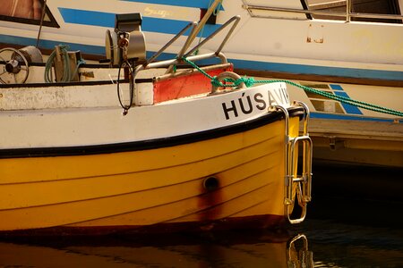 Husavik colorful fishing vessel