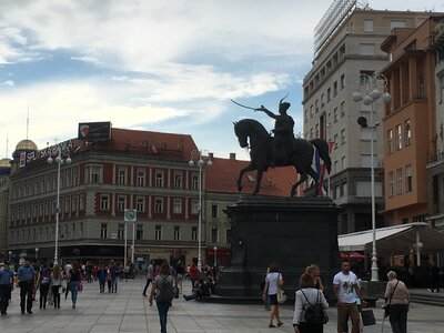 Ban Jelacic statue in Zagreb Croatia photo