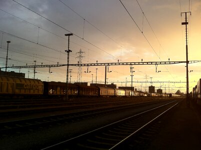 Gleise railway station evening photo