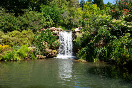 Close-up of waterfall landscape in the Gardens photo