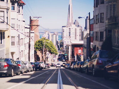 Streets and town in San Francisco, California photo