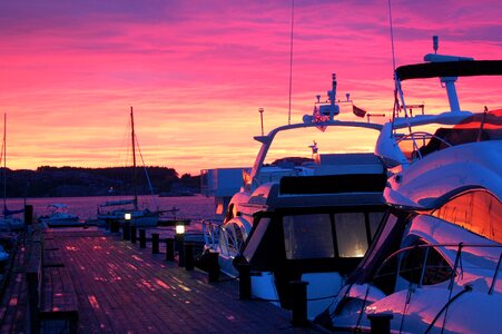 Boat life summer sunset
