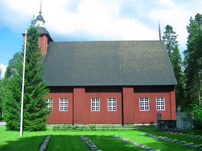 Utajärvi Church building in Finland photo