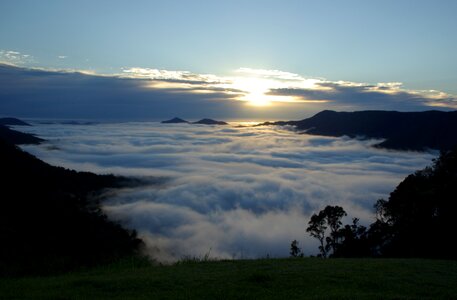 Fog sunlight sky photo