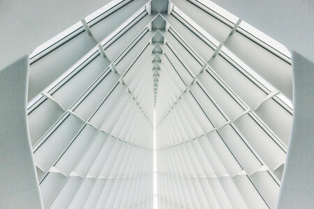 Modern Architecture Symmetric White Ceiling photo