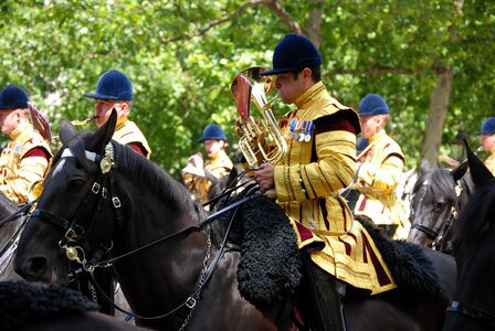 Drummer pageantry horseback