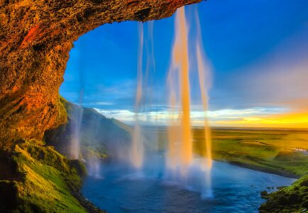 Beautiful Photo cascade cliff