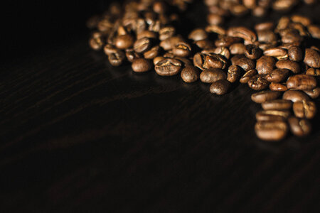 Coffee beans close up photo