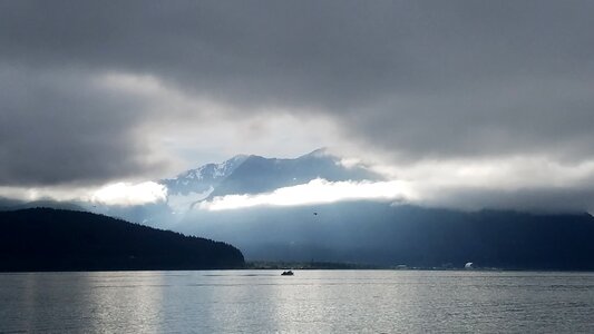 Bay cloudy foggy photo