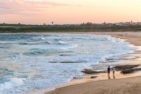 Sunset and Dusk at Maroubra Beach, New South Wales, Australia