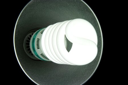 Compact fluorescent spiral