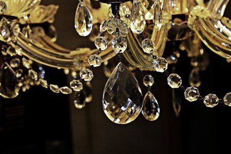 Atmospheric crystal chandelier crystal glass photo