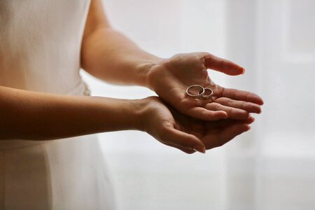 Rings wedding ring hands photo