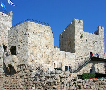 Tower of David stone structure in Jerusalem, Israel photo