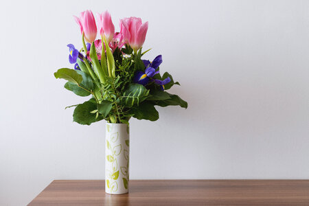 Beautiful flower in vase. Nice Valentine’s Day photo