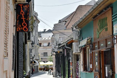 Narrow street studio photo