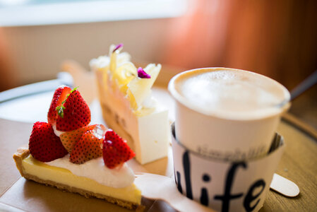 Strawberries, Cake & Coffee photo