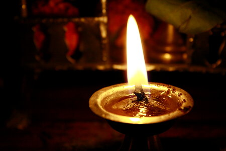 Diya Oil Lamp Hindu Prayer photo