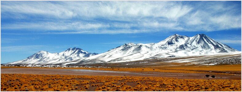 Andes landscape snow mountains