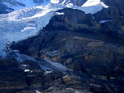 Ice snow rocks photo