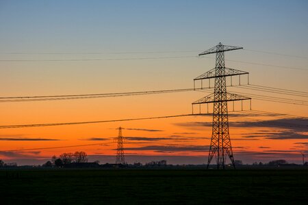 Evening twilight electricity