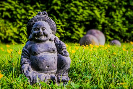 Garden zen statue photo